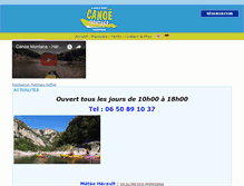 Tablet Screenshot of canoe-cevennes.com